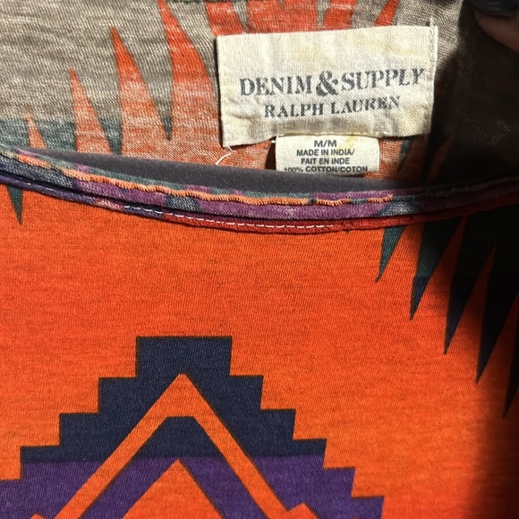 Vintage Denim & Supply Ralph Lauren Southwestern fringe Aztec shirt - Picture 4 of 10